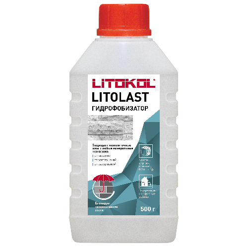 Водоотталкивающая пропитка LITOLAST, LITOKOL, канистра, 0.5 кг